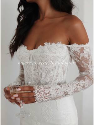 where to wear: bridal minis 😍 #secondlook #reception #bridetobe #lwd #bachelorette #afterparty #bridalshower 