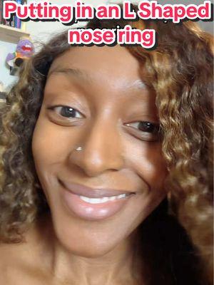 Replying to @LAE💗2021✨ L shaped nose rings are my favorite now! Once you get the hang of it, you’ll love them!  #lshapednosering #noserings #nosestud #nosejewelry #lshapednosestud #spotlightfinds #tiktokshoplastchance #tiktokshopcreatorpicks #newyearnewaura #bodyjewelry #fashionlookbook #noseringcollection #BeautyGifts #winterfinds  