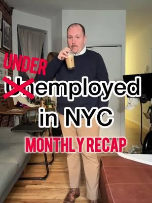 NYC UNDERemployment Monthly Recap! People are going to have thoughts about this but a big thank you to everyone who has followed along and supported me so far. BIG things to come in 2025! Stay tuned!! #nyc #nycapartment #newyorkcity #unemployed #nycfinance #personalfinance #spending #pickleball #tennis #traderjoes #ubereats 