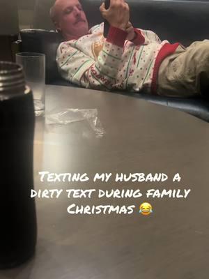 The look 😂 #dirtytext #meanprank #prank #christmas #husbandwife #fun 