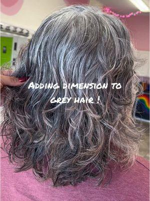 Adding Dimension back into a natural grey hair using the air touch technique !  Color by: @@Matrix ##fyp##losfresnostx##fypシ##hairtok##hairatylistproblems##hairdimension##matrixcolor##colorsync##naturalhairstyles##dimensionalhair##haireducation##haireducator ##saltandpepperhair##greyhair