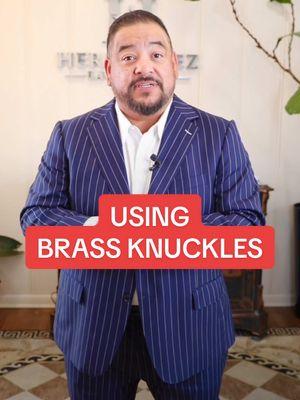 Is it legal to use brass knuckles in a fight? 😬 #selfdefense #brassknuckles #texas #viral #lawyer #tx #law #attorney 