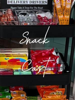 Never lasts long ♥️ Delivery Drivers love this and are so appreciative.   #snacks #snackcart #snackrestock #restockasmr #restock #goodies #amazon #fedex #ups #usps #deliveryheroes #treats 