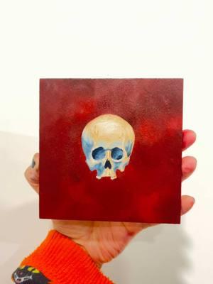 Oil painting number six finished! #oilpainting #oilonpanel #skullpainting 