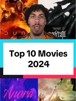 What’s your fav film of 2024? #2024movies #bestmovies #movietok #top10 #movieoftheyear #dune2 #nosferatu #furiosa #wicked #anora #deadpoolwolverine #transformersone #whattowatch #fyp #greenscreen 