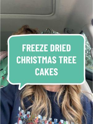 #christmastreecakes #freezedried #tastetest #freezedriedchristmascake #littledebbie #treecakes #fyp #howtowithhails 