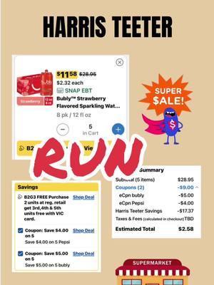 STOCK UP🏃‍♀️🏃‍♀️ #harristeeter #bubly #sparkling #soda #sale #clearance #viralvideo #fyp #lovemecoupons #couponingp