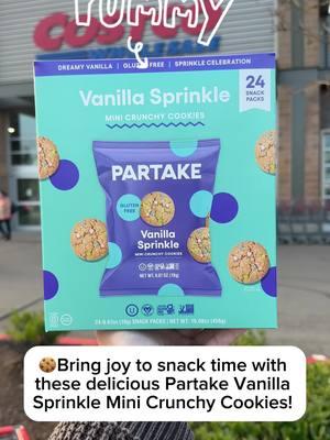 🍪Bring joy to snack time with these delicious @partakefoods Vanilla Sprinkle Mini Crunchy Cookies! 📍Grab their exclusive value sized box only in @costco warehouses that is perfect to share with everyone! Our kids love the sprinkles 🤩 ✅Allergy-Friendly for all to enjoy worry free 😋Perfect for school, lunches, celebrations and more 😍A treat for both kids and grown-ups alike 🛒 Ensure that no one has to miss out on tasty snacks and grab this on your next trip to Costco! #partake #vanilla #sprinkle #cookies #costco #costcodeals 