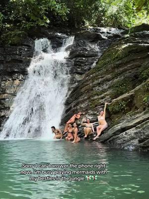 We're really busy playing mermaids at EVOLVE. IG: retreatswithmadiandb #spiritualretreat #womensretreat #soulsisters  TikTok we are all adults!! Just having fun at a waterfall. 