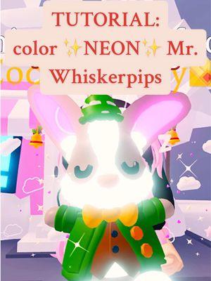 I'm not a fan of the neon Mr. Whiskerpips so I just recolored him and he looks proper now!! 😅 I hope you find this helpful and let me know if you want to see other recolors. FOLLOW FOR MORE TIPS! #adoptme #adoptmeroblox #adoptmetips #adoptmepets #cocopinksky