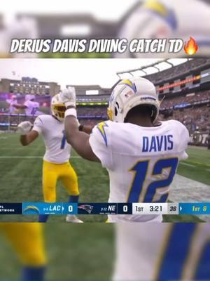 What a layout for the TD… | #DeriusDavis #LAChargers #Snag #Touchdown #NFL 