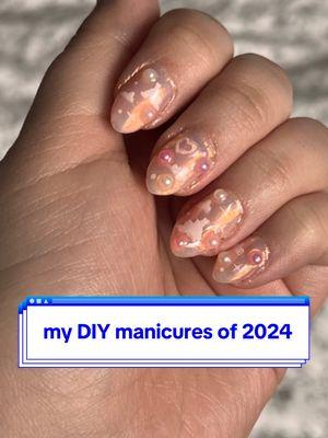 Replying to @kallie wilbanks i will never go to a salon for a manicure ever again 💅✨ here are my nails for 2024 (second year of doing my nails myself at home)! can’t wait for my 2025 sets 🥰 #nailsathome #nailscheck #manicureathome #dippowdernails #gelpolishnails 