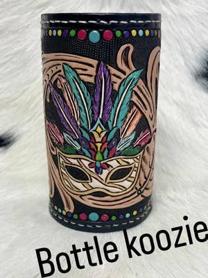 #leatherwork #mardigras #koozie #louisiana 