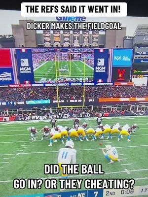 Dicker makes the fieldgoal! #lachargers #nfl #newenglandpatriots 