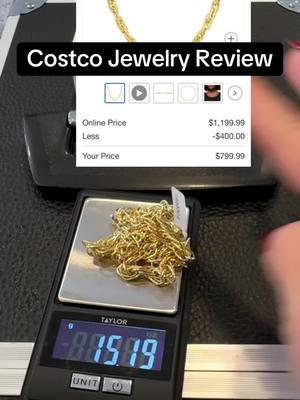 A viewer of mine shown me this necklace! What an amazing deal. What are you thoughts on this Costco gold review? #costcojewelry #costcofind #costcogold 