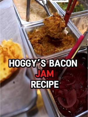 Hoggy’s bacon jam recipe 🐷 4 cups apple cider vinegar 4 cups bacon chopped 1 yellow onion 2 T minced garlic 2 cups honey .5 cup Dijon mustard  4 cups brown sugar or just come hog out at Hoggy’s 😎 #porkypeople #oinkoink