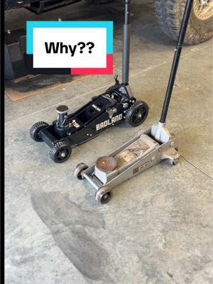 Here’s why the @Harbor Freight Badlands Jack will work better for me and what I do in my garage.  #cartok #builtdifferentgarage #jeeptok #jeepsoftiktok #carsontiktok #offroad #fabrication #harborfreight #badlands #jack #floorjack #jeep 