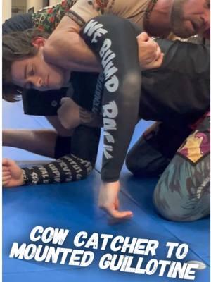 Sometimes the best answer from the front headlock position comes by way of some good ol folk style wrestling. The cow catcher is a great reversal to pin, which for submission grappling, can mean a dominant position from which to submit them. Check out this cow catcher to mounted guillotine option.  #wrestling #cowcatcher #guillotinechoke #jiujitsu #bjj #submissiongrappling #knightjiujitsu 