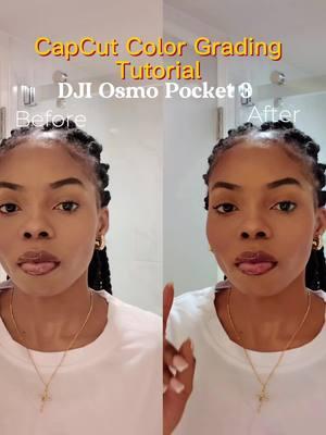 Save this post for later‼️ Here’s how I color graded a clip my DJI Osmo Pocket 3 on CapCut  Settings: 👇 • Brightness = -2 • Contrast = 3 • Saturation = 3  • Brilliance = -4 • Sharpen = 4 • Clarity = 4 •HSL  - Red = Hue-8 / Saturation 11 / Lightness-7 - Orange = Hue -3/ Saturation 7/ lightness-2 Highlight = -3 • Shadows = -2 • Temp = -9 • Hue = -9 Always click on “Apply to All” if you have several clips in your video. Take note these edits can be applied on any video taken on several devices.  #colorgradingtips #DJIOsmoPocket3 #VideoEditingTips #contentcreatortips ##djiosmopocket3 #osmopocket3 #djiosmo #howtocolorgrade #howto #capcut #CapCut  #typ #viralvideo #creatorsearchinsights #tutorial #colorgrading #contentcreatortips #fyp #viralvideo #creatorsearchinsights 