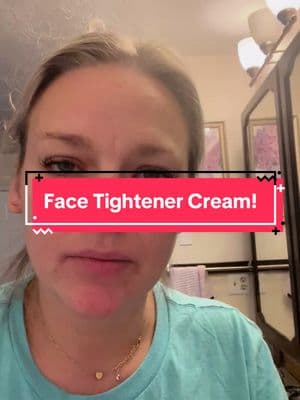 Face Tightener Cream.. Definitely helps my forehead wrinkles. Cant believe I need this stuff now, but it works! #antiaging #facecream #facetightener #tightface #over40 #beyoungagain #itworks