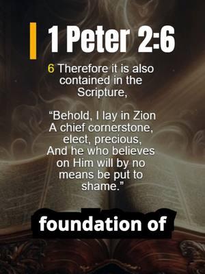 1 Peter 2:6 devotional #christiantiktok #exposition #bible #biblestudy #wordofgod #TrueFaith #repent #1peter #gospel #scripture #CountTheCost #LivingForChrist #bibleverse #sermon #christian #endtimes #devotional