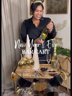 New Year’s Eve Bar Cart Idea 🎉 Reposting from last year. Click the link in my bio to shop! . . . .  #newyear #barcart #barcartstyling #mocktail #newyearseve #newyeardecor #newyearbarcart #hosting #cocktails #champagne #celebration #party #newyeareveparty #newyears