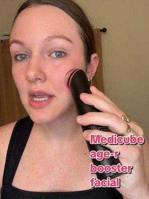 My skin is so different since I started using the Age-R Booster. Skin Texture and tightness! My skincare works so much FASTER. It’s like a daily facial. #medicube #medicubepartner #agerboosterpro #ager #facial #skincare #microcurrent 