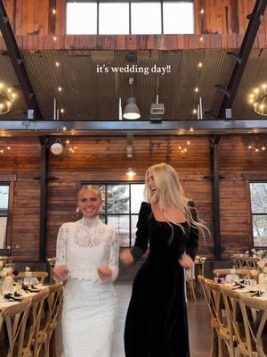 Are you even sisters if there isn’t a 6” height difference? #sisters #bride #weddingtiktok #wedding #weddingday @Halle Hawkins 