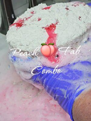 I've never smelled a combo as good as this one. What do you think would be a good combo with the peach 🍑 fab?? #peachfabulouso #foryou #fypシ #foryoupage #bathsponge #fyp #cleaningasmr #fypviral #cleaning #spongetok #spongesqueezingasmr #powderasmr #asmr #asmrvideo #CleanTok #ajax #satisfying #overload #spongesqueezing #bleach 