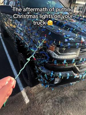 Welp RIP  #christmas #christmaslights #aftermath #OhNo #trucks #cars #caddidaddy 