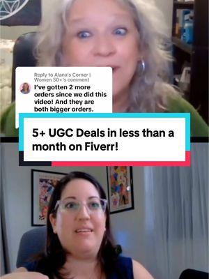 Replying to @Alana’s Corner | Women 50+  Full interview on my YT channel ❤️ Alana is a brand new UGC Creator landing deals on Fiverr in her first month. It’s not luck like TikTok Shop, it’s strategy and if you follow the strategy I’ve laid out in UGC Edge, you’ll be booking deals on Fiverr too 😁😁🎉🎉 #ugccreator #fiverrseller @Alana’s Corner | Women 50+ 