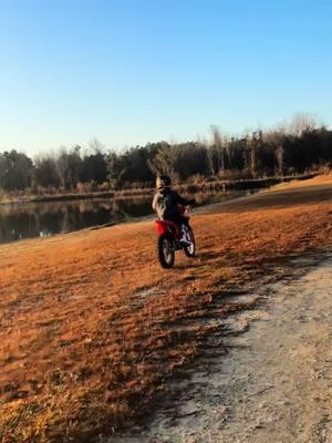 Little man has been ripping the ranch up #breadandwater #bandwranch #adventuresofbug #northcarolina #crf125fbigwheel #crf125 #honda #cleanestbikeontiktok #125cc 