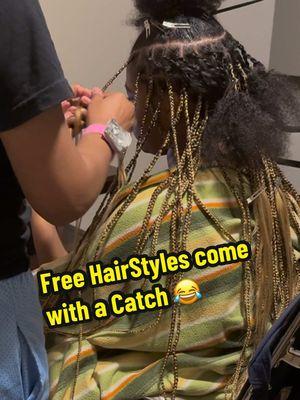 them free styles come with a catch, CATCH them ends bookie 😂 @Not Amber #braiderlife #siblingperks #houstonbraider #braiders #hairstylist #anggotbandz 