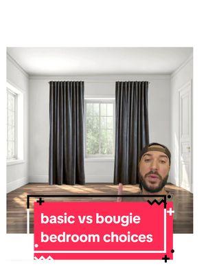 Replying to @genaires basic vs bougie: bedroom edition. #homedesign #interiordesign #luxuryhomes #homeinspo #bedroomdesign #bedroommakeover #remodelschool @Remodel School @Remodel School @Remodel School 