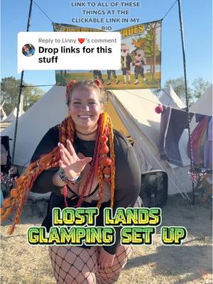 Replying to @Linny ❤️ sorry this took so long! But here are the things I used for Lost Lands 2024 glamping - all the links are at the site in my bio 😁 #lostlands #lostlandsglamping #villageglaming #lostlands2024 