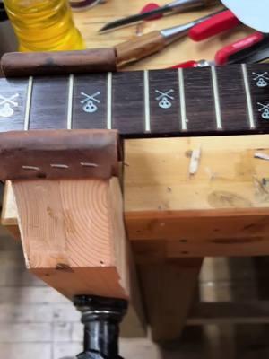 Finding wood in my incredibly organized scrap wood bucket for “dark” woods. #luthiersoftiktok #lutherie #luthier #guitars 