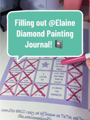 Filling out @Elaine Diamond Painting Journal! 📓 I love this journal so much! #diamondartwithave #viral #diamondpainting #diamondart #diamondartjournal #HmonAndTasteIt 