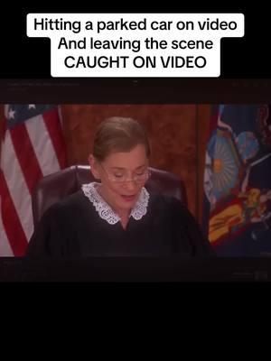 Hit and Run CAUGHT ON VIDEO Judge Judy does NOT play!! #fyp #judgejudy #caught #caughtoncamera #caughtonvideo #judge 