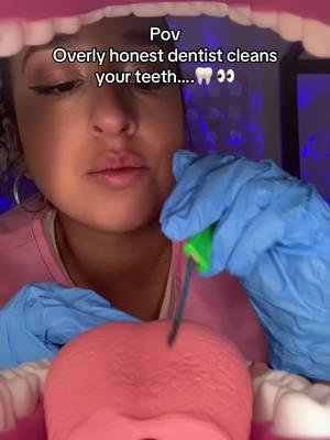 🦷👀 I just started learning how to use this mouth thing so there will be more videos with it🙂💤🦷✨ #asmr #asmrpov #pov #asmrdentist #dentistroleplay #asmrvideo #asmrdentistroleplay #fyp 