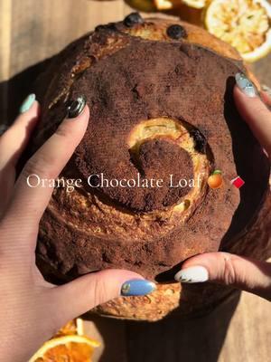 Reminiscing about this Orange Chocolate loaf from December’s Grimoire recipe 🍊🍫 #orangechocolatesourdough #chocolatesourdough #orangesourdough #Recipe #sourdoughgrimoire #highhydration 