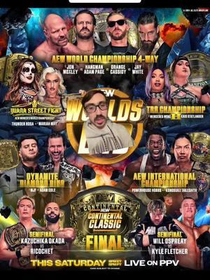 AEW Worlds End 2024 Predictions! #aew #aewtiktok #aewttfam #aewworldsend #aewdynamite #aewcollision #jonmoxley #hangmanadampage #orangecassidy #jaywhite #mariahmay #thunderrosa #mercedesmone #krisstatlander #mjf #adamcole #powerhousehobbs #konosuketakeshita #kazuchikaokada #ricochet #willospreay #kylefletcher #wrestling #wrestlingtiktok #wrestletok