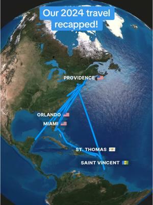 Twelve flights, two cruises, six countries, nine cities, and 21,905 miles. That’s our 2024 in travel!  Thank you to everyone who followed along as we grew our TikTok community this year. More traveling to share in 2025!  #travelrecap #2024travel #2024recap #traveltiktok #saintkittsandnevis #saintthomas #bahamas #mexico #saintvincentandthegrenadines 