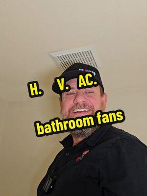 Another V oh HVAC is the bathroom ventilation. They require maintenance, service, inspection and repairs. Bathroom fans are a big source of house fires. keeping them maintained is important. They also need to be vented completely outside. NOT in the attic!!! #hvac #hvactechnician #hvacmaintenance #love2hvac 