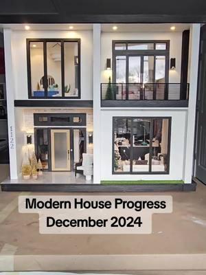 Modern dollhouse progress December 2024. #miniatures #dollhouse #dollhouseminatures #design #mini #art #moderndollhouse 