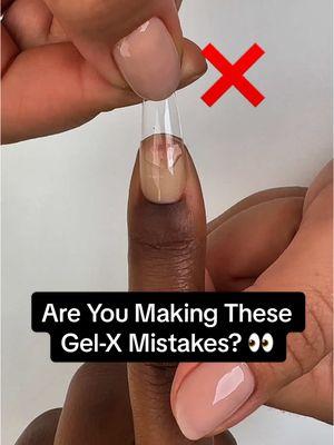 Gel-X tips gone wrong? 😅 Follow us to learn prefect Gel-X application! #ApresNails #GelXTips #NailApplication #NailTech #ApresGelXTips 