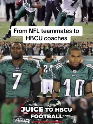 🏈New HBCU head coaches: Michael Vick hired at Norfolk State University and DeSean Jackson hired at Delaware State University , both teammates from the Philadelphia Eagles #hbcu #historicallyblacksince #blackexcellence #nfl #norfolkstateuniversity #delawarestateuniversity #michaelvick 