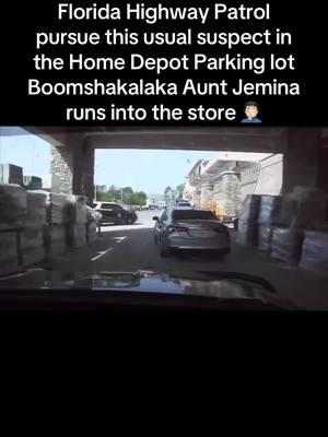 Florida Highway Patrol pursue this usual suspect in the Home Depot Parking lot Boomshakalaka Aunt Jemina runs into the store 🤦🏻‍♂️ #cops #fhp #funny #fyp #highwaypatrol #instagram #leo #Love #meme #police #policecar #policecars #policedepartment #policeofficer #policia #protectandserve #reels #scatpack #sheriff #statepolice #statetrooper #thinblueline #tiktok #trending #trooper #trump #uniform #usa #viral #womenfortrump #fypシ #fypシ゚viral #fypage #fyppppppppppppppppppppppp #fypdongggggggg 