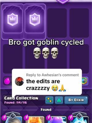 Replying to @Awhesian Is goblin cycle a broken deck?? 💀 #cr #clashroyale 