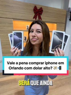 Tá valendo a pena ou não? 🇺🇸📲 O dólar tá nas alturas e fica aquela dúvida sobre o que ainda compensa comprar em Orlando 💸 Depois de analisar os preços no site da Apple do Brasil a conclusão sobre o iPhone é que… 👇 SIM, ainda vale a pena comprar aqui, até porque a alta do dólar também afeta o preço dele no Brasil 📈 E para comprar sem filas e com atendimento em português é só passar na @braziphone_ 🙌🏻 📍Eles ficam no Outlet Lake Buena, nesse endereço: 15657 FL-535, Orlando, FL 32821. Os produtos tem os mesmos preços das lojas Apple e tem opções de PARCELAMENTO em reais em até 12x 🤑 ⚠️ Mas claro que o parcelamento tem juros. Gostou da dica? Então COMPARTILHA com um amigo que quer comprar um iPhone ✅ #turistorlando #estadosunidos #orlandoflorida #comprasnoseua #comprasemorlando #iphone #apple #16promax #viagemdossonhos #feriasemorlando