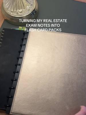 flash cards>>>> rereading 4 notebooks full of notes 😅 #study #realestatenotes #realestateexam #realestate #realestateagent #realestatecourse #flashcards 